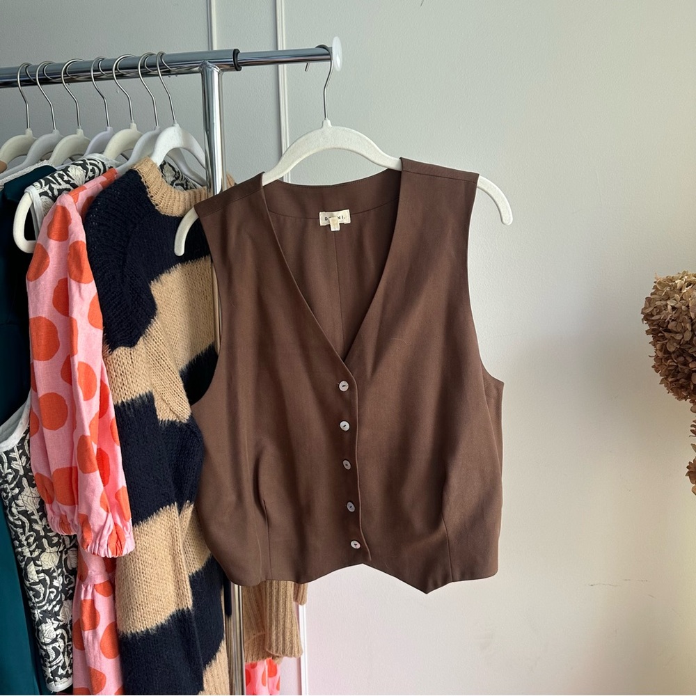 brown vest